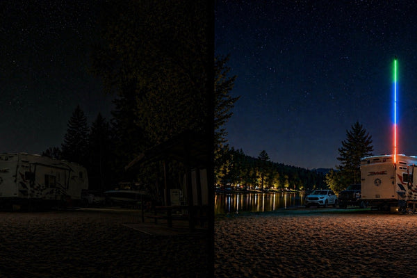 RV Flag Pole vs. Dipwhipz LED Camp Locator: What’s the Difference?